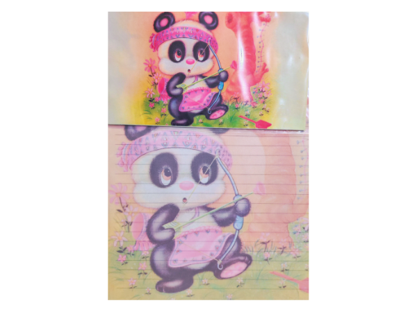 Hojas de carta con aroma Panda Flechador papelería con olor